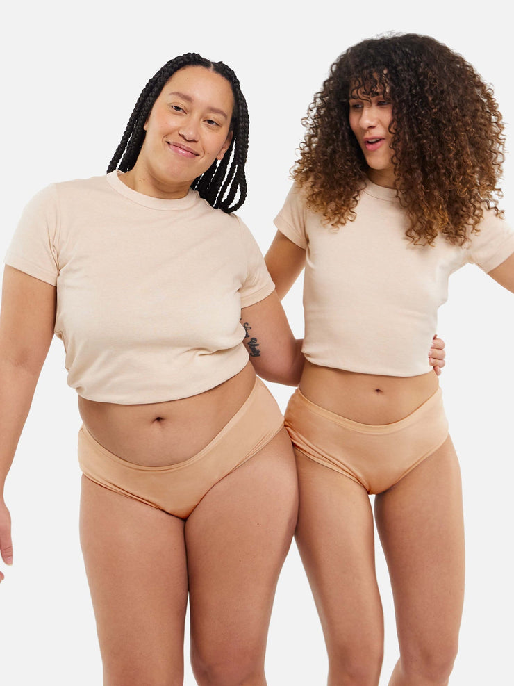 3 Sustainable REPEAT Skins Tan Period Panties